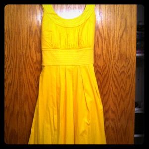 Pleated yellow sundress