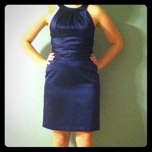 Navy blue bridesmaid dress