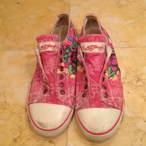 Used Ed Hardy Slip On Sneakers