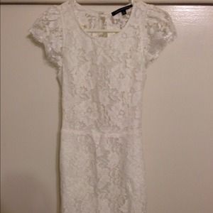 Foreign Exchange backless white lace dress