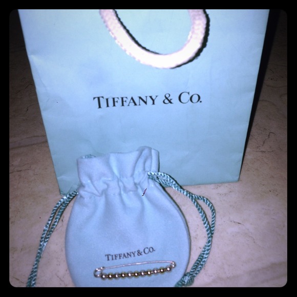 Authentic Tiffany & Co. Beaded Safety Pin