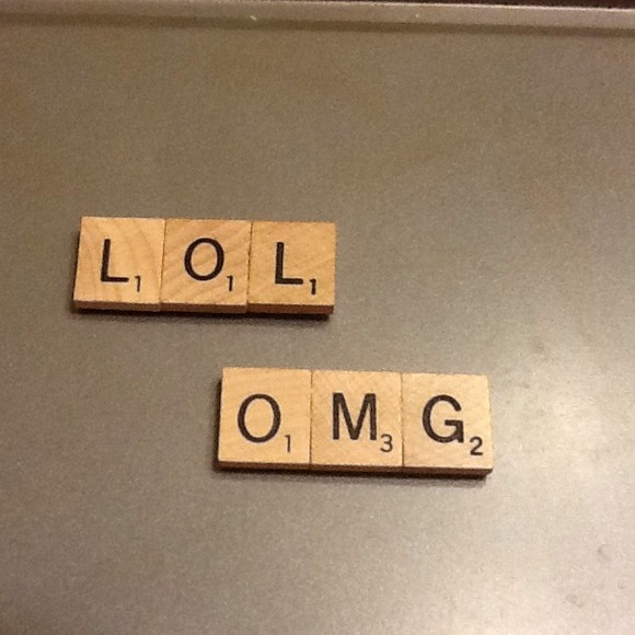 Scrabble tile letters magnet fridge, locker, board