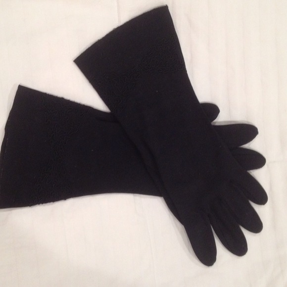 Black Vintage Cocktail Gloves