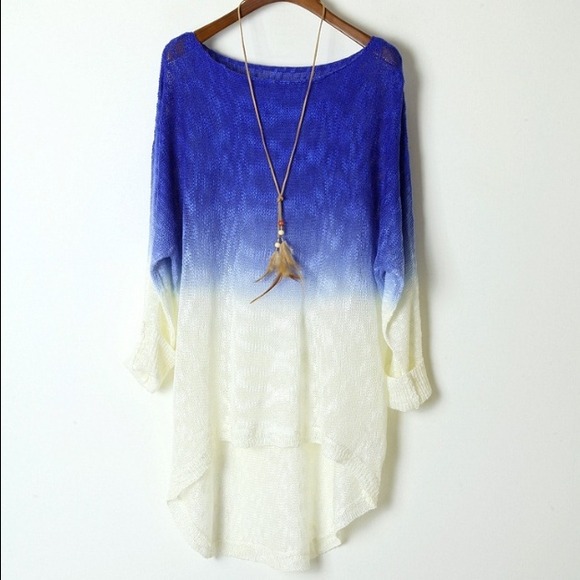 Sweaters - Blue ombré sweater