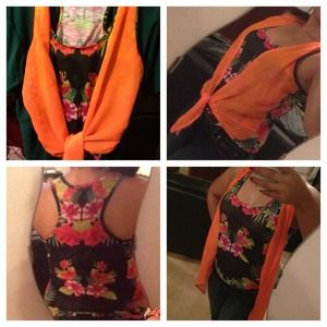 Neon colored Sexy summer top