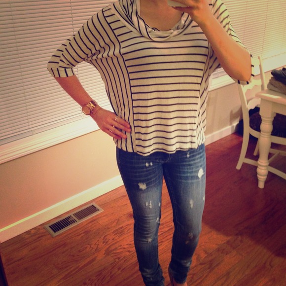 ⭐Hold⭐ F21 striped dolman top