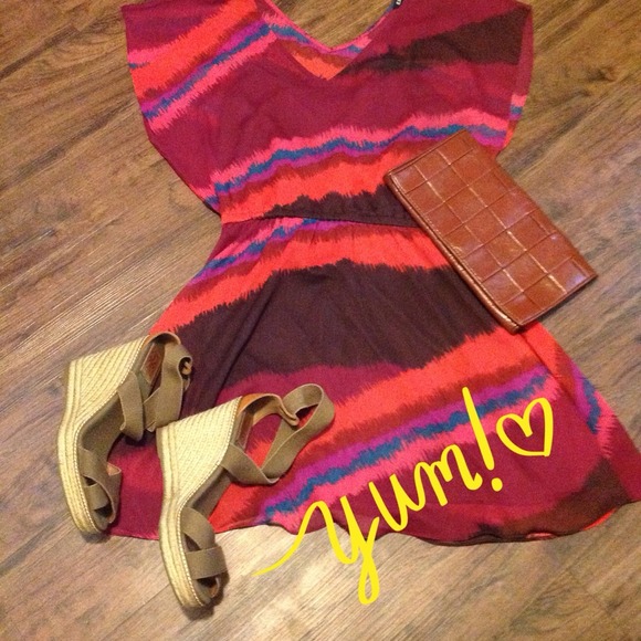 SOLD// Express Multi Print Dress
