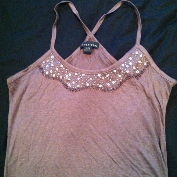 Sequin racerback tank top!