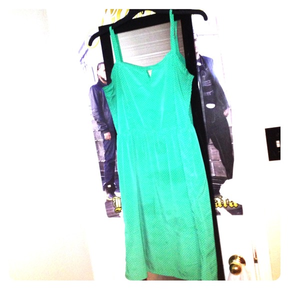 🚫traded🚫Green polka dot dress