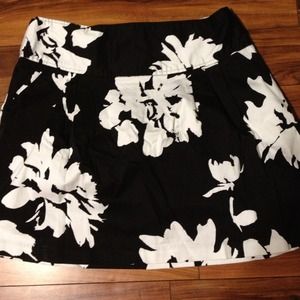 Black and white skirt.