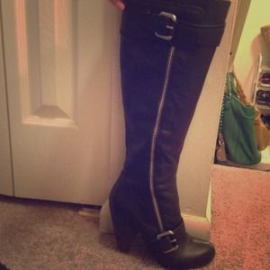 Vince Camuto Black Briva Knee Height Boots