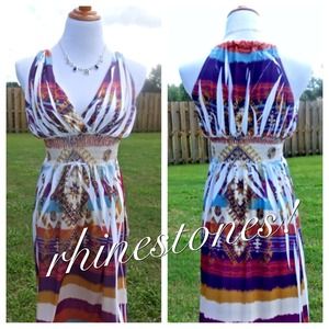 Sublimation Dress with Rhinestone Detail