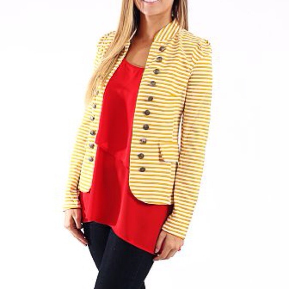 Anchors away blazer in mustard from mint julep