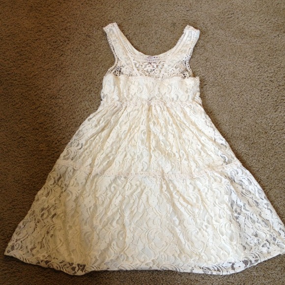 Cream lace dress