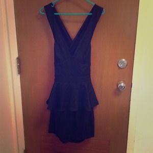 ASOS black peplum dress