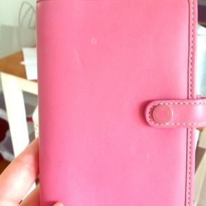 5x7 Pink leather Coach address book