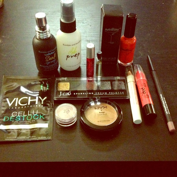 Makeup lot from past ipsy, birchbox and julep.