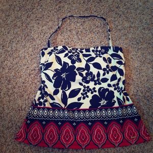 Tankini swim top (optional halter or strapless)