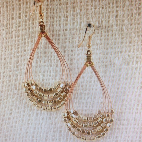 Elle Tear Drop 2" Earring - Gold