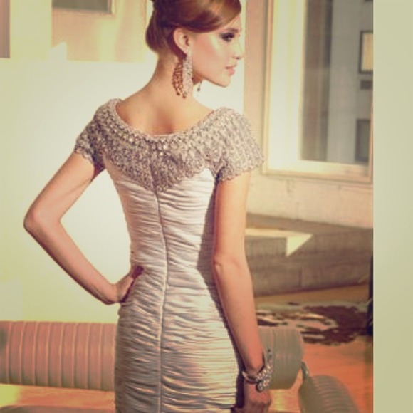 MAKE AN OFFER Couture cocktail rhinestone dress