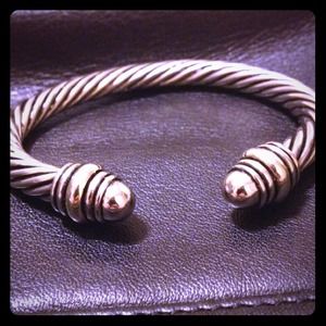 Silver cable bracelet