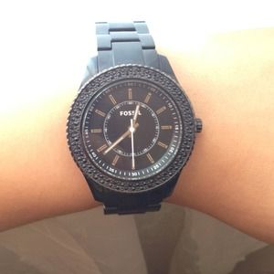 Black Fossil Watch