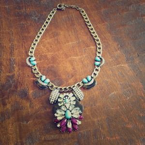 Crystal turquoise tortoise necklace