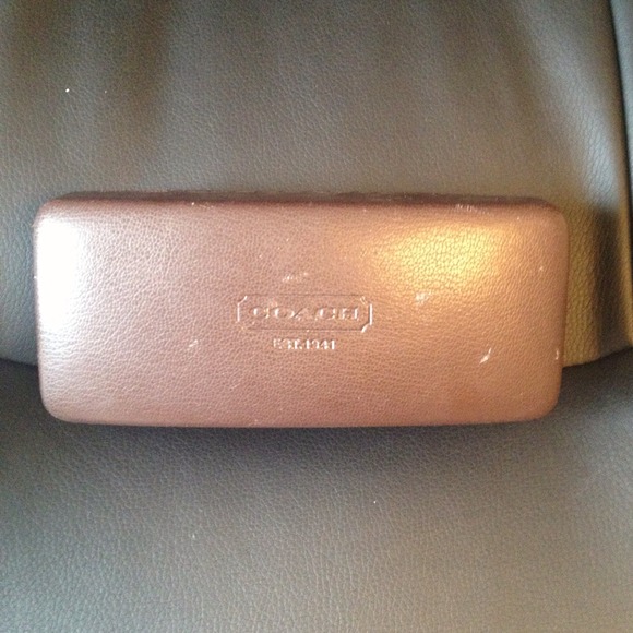 SOLD! large brown authentic COACH eyeglass case