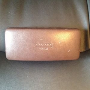 SOLD! large brown authentic COACH eyeglass case