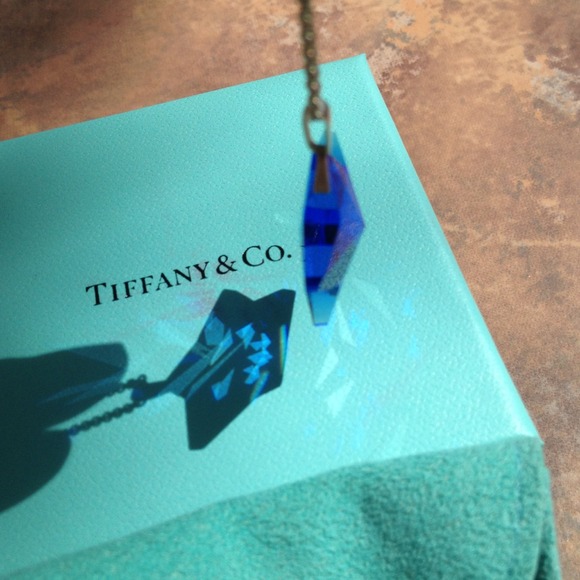 Tiffany blue crystal & sterling star - Picture 3 of 3