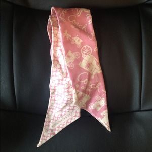 Authentic COACH rose pink ponytail scarf