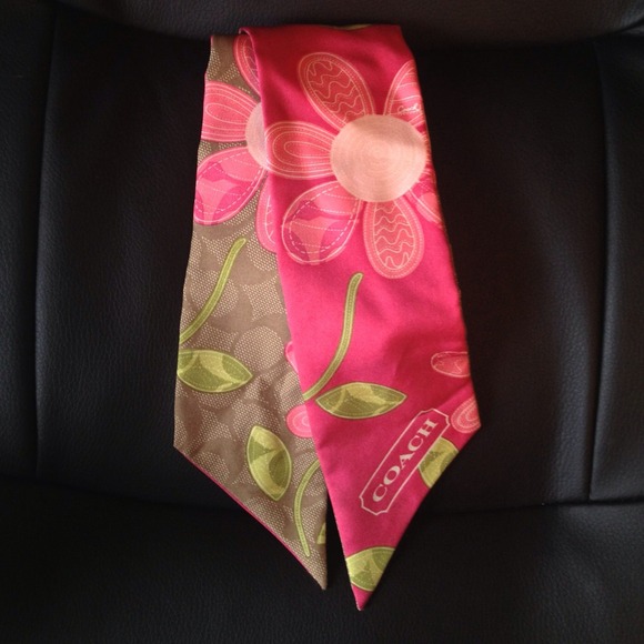 SOLD RARE authentic COACH patchwork ponytail scarf