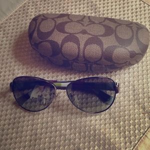 Authentic coach sunglasses with case