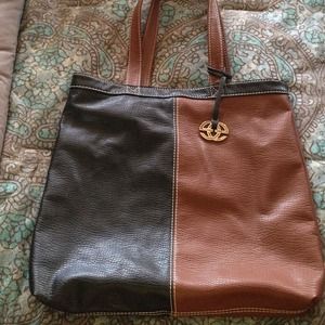 Brown and Black handbag.