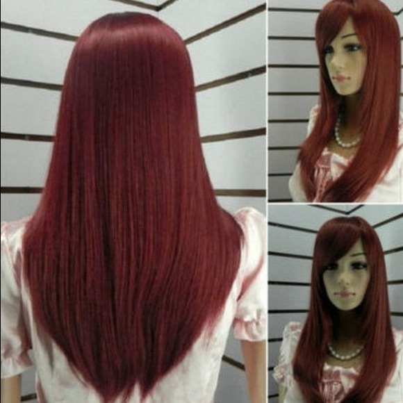 NWT Fab reddish burgundy high heat resistant wig!