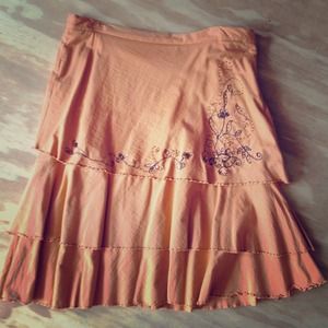 Beaded peach skirt