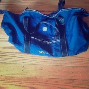 Blue tote travel bag