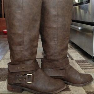 Dark Brown Multi-strap Tall Boot