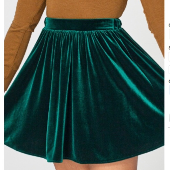 American Apparel Stretch Velvet Skirt