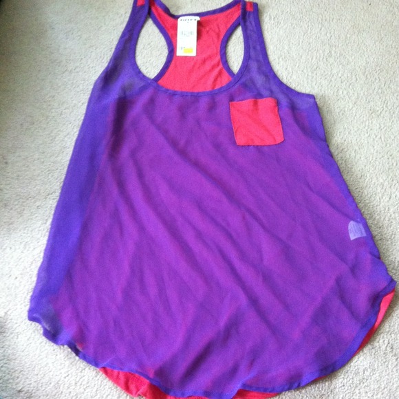 NWT tillys chiffon front tank top