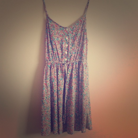 bright colorful florals summer dress