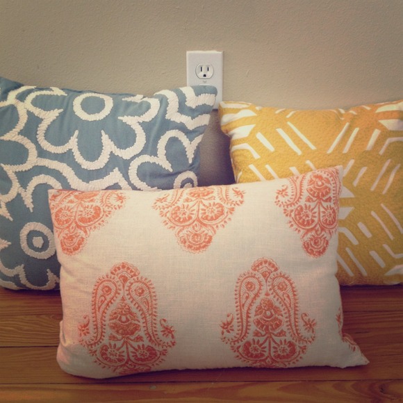 Orange and yellow pillows