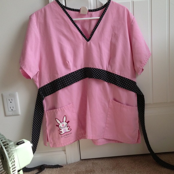 Happy Bunny Scrub Top