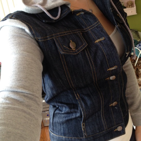 Denim - Jean jacket with hoodie!