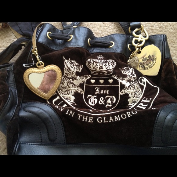 Brown and Black Juicy Couture Tote