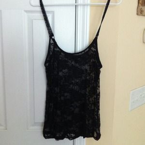 🎀Black lace tank