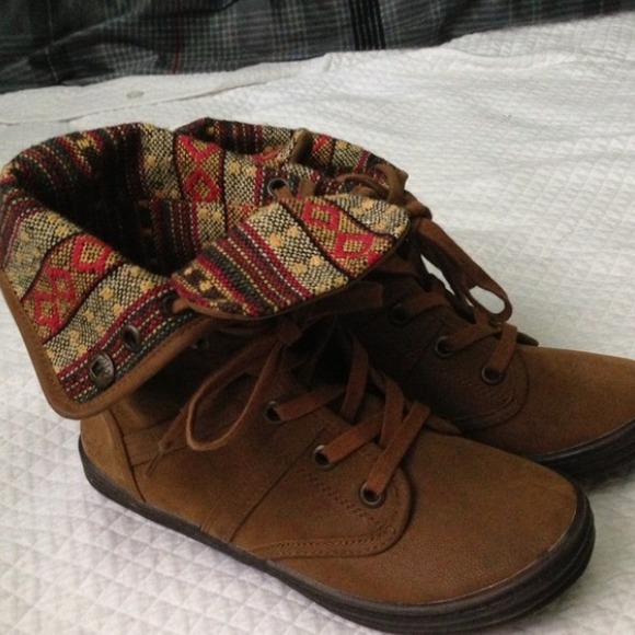 Tribal print boots