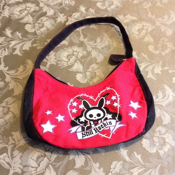 Red And Black Rockin Bunny Purse - Picture 1 of 2