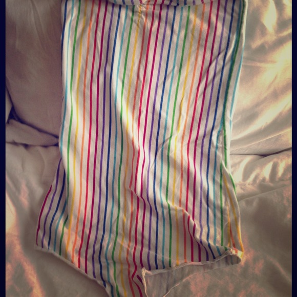American apparel rainbow stripe bodysuit