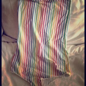 American apparel rainbow stripe bodysuit
